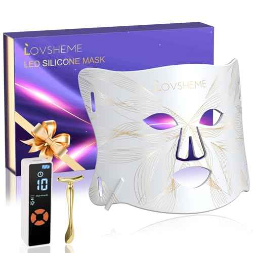 Red Light Therapy for Face, LED Face Mask Light Therapy, Red Light Therapy Mask for Acne, Wrinkles and Skin Rejuvenation, 320 LEDS, 3 Modes, 10-Min Auto Off, Eye Protection Included