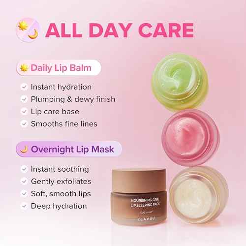 Klavuu Lip Mask Sleeping Pack (0.7oz) ? Overnight Deep Hydrating Korean Lip Balm Treatment for Very Dry, Chapped Lips | Lip Lightening & Plumping with Instant Hydration | Gentle Exfoliating (Berry)