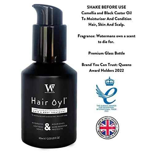 Watermans, Duel Use for Hair and Body Hydration. Scalp & Hair Strengthening Oil, Best oil for Hair Growth 2.03 fl oz