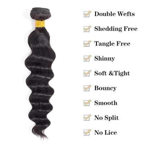 ROYAL IMPRESSION 12A Grade Brazilian Virgin Hair Loose Wave One Bundles 26 Inch Remy Deep Human Weave 100% Real Unprocessed Natural Color