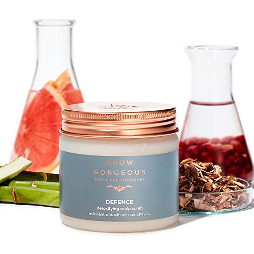 Grow Gorgeous City Defense Scalp Scrub 200ml - For Detoxifying and Removing Build-up from Oily Scalps - Vegan