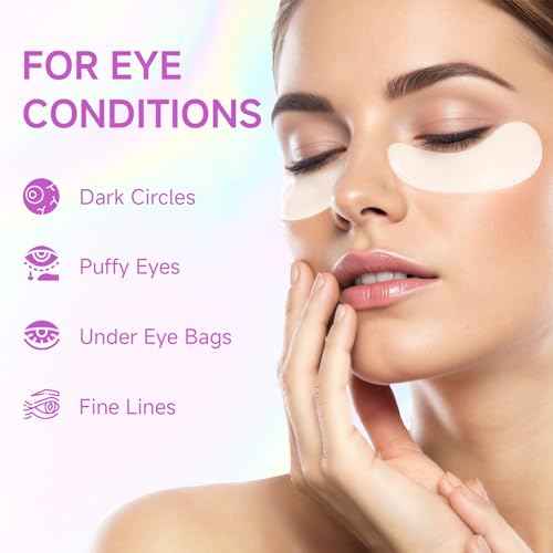 Under Eye Patches, Instant Firm Eye Patches Temporary, Collagen Peptide Firming Eye Mask for Under Eye Bags and Wrinkles Filler Improve Wrinkles Dark Circles Fine Lines for Women Men, 10 pair