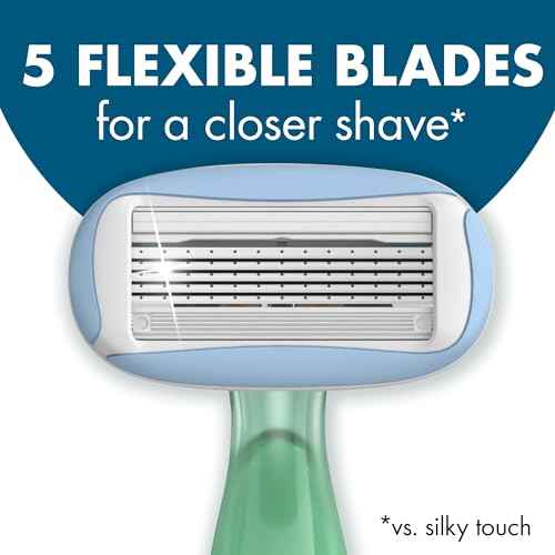 BIC Soleil 5 Escape Scented Women's Disposable Razors, 5 Blades, Comfortable Shave, Jasmine & Eucalyptus Scented Handle Shaving Razors for Women, 4 Count