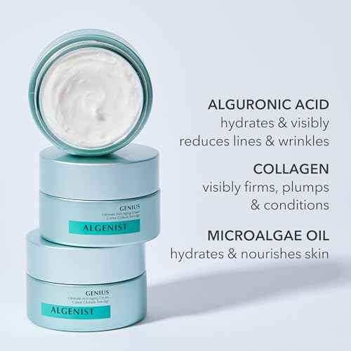 Algenist GENIUS Ultimate Anti-Aging Face Cream - Restoring Collagen Cream to Smooth, Brighten + Help Improve Skin's Radiance - Formulated with Patented Alguronic Acid and Microalgae Oil (2 oz)