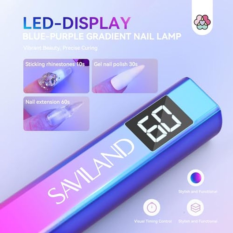 Acrylic Nail Kit with UV Lamp - 15g White, Pink & Clear Powder, Brushes & 100 Forms for DIY Beginners