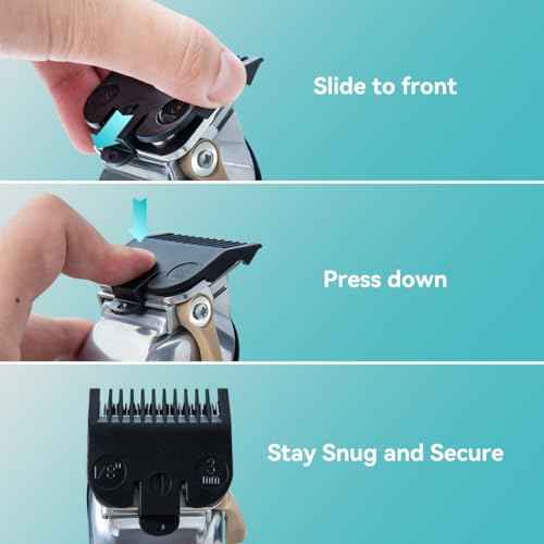 Clipper Guards Set Compatible with Most Wahl Clippers, Clipper Guides Replacement - 1/16" to 1/2", 6 Piece Set, Black Color