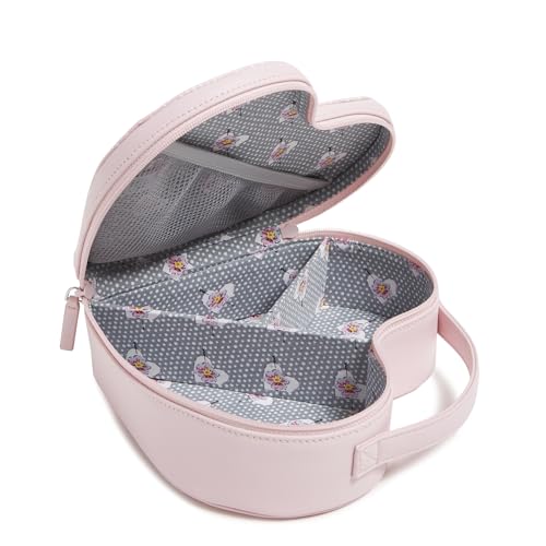 Vera Bradley Novelty Cosmetic Makeup Organizer Bag, Mon Amour Soft Blush