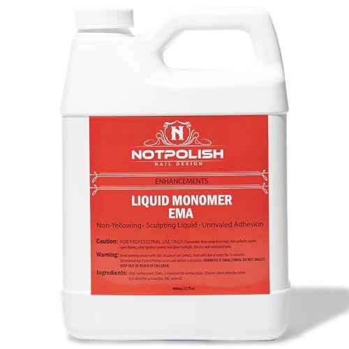 Notpolish Liquid Monomer for Acrylic Nails ? Professional Monomer Acrylic Nail Liquid, Low Odor, No MMA ? No Discoloration, EMA-Based Formula ? Manicure and Pedicure Supplies, Made in USA, 32 oz