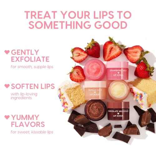 ColourPop Fresh Kiss Exfoliating Lip Scrub - Nourishing Lip Exfoliator to Gently Buff & Soften Skin - Enriched with Cocoa & Shea Butter to Lock in Moisture - Vanilla Cake (0.37 oz)