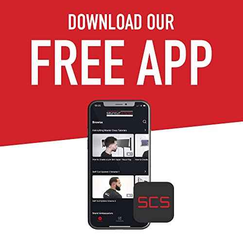 Self-Cut System LED 3 Way Mirror for Self Hair Cutting, Trifold Barber Mirror with Height Adjustable Hooks, 360 View, Includes Free Educational Mobile App (Heaven Lights)