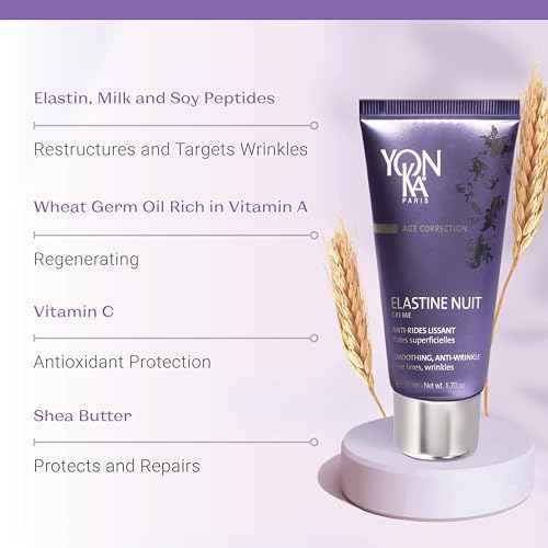 Yon-Ka Elastine Nuit Anti-Wrinkle Night Cream | Anti Aging Facial Moisturizer and Eye Cream | Soften Fine Lines and Wrinkles with Vitamin C and Elastin Peptides | Paraben-Free | 1.70 oz