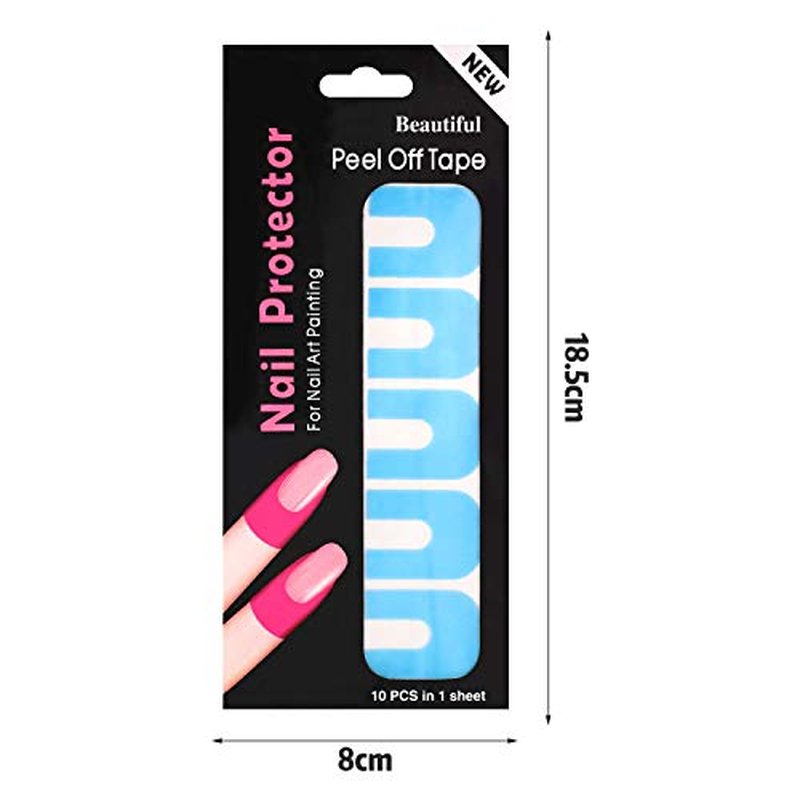 Outus Nail Polish Protector | 120 Pcs U-Shape UV Protection Tape for Cuticle Guard & Art