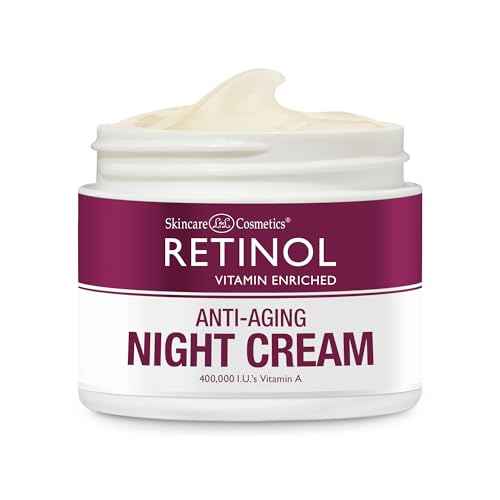 Retinol LIVAURA Skincare LdeL Cosmetics Night Cream Vitamins A + C + E Works While You Sleep to Reduce Fine Lines And Other Signs of Aging 1.7 Oz.