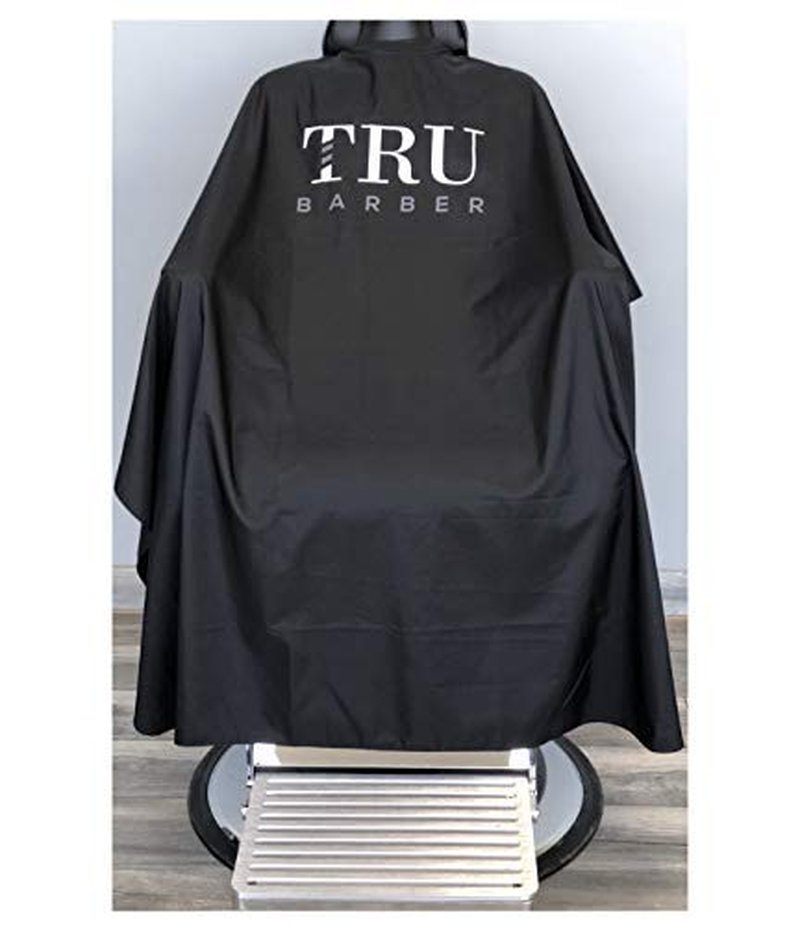 Silicone Neck Cape for Hair Salon - Lightweight Waterproof Cutting Cape | 50" x 58" (Black/White)