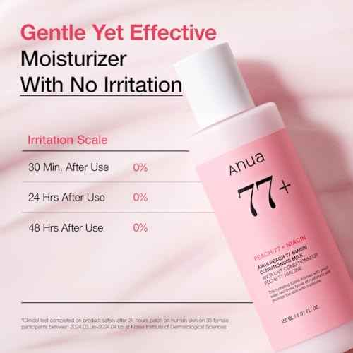 ANUA Peach Niacin Conditioning Lotion, Face Moisturizer with Vitamin B12, Ceramide, Panthenol, Hyaluronic Acid, Lightweight, Korean Skin Care for Glass Skin (150ml, 5.07 fl.oz.)
