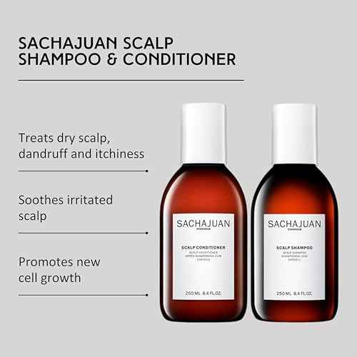 SACHAJUAN Scalp Shampoo and Conditioner Set | Rosemary Oil to Soothe, Balance & Hydrate Dry Flaky Scalp | Lightweight Hydration & Scalp Relief | Vegan & Paraben-Free | Pack of 2