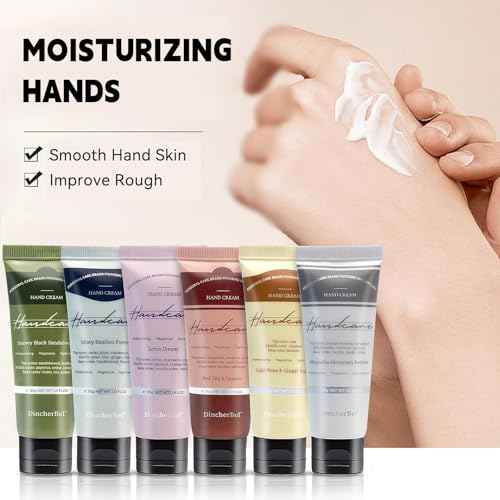 DincherBel Hand Cream Gift Set - Travel Size Scented Hand Lotion Set for Dry Skin, Ideal Holiday Gift for Women/Men/Birthday, 6 x 1.0 oz/30 ml