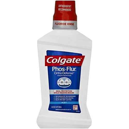 Colgate Phos-Flur Anti-Cavity Fluoride Rinse Mint 16 oz (Pack of 6)