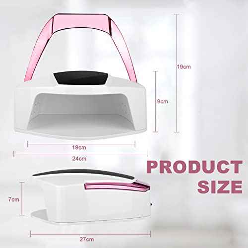 96W Rechargeable UV Light for Nails - Cordless LED Lamp With Portable Handle, Auto Infrared Sensor, 4 Timers - Professional Curing Tool for Gel Polish (White)