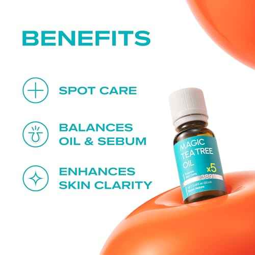 ? Magic Tea Tree Oil for Face, Clarifying Facial Oil for Oily & Sensitive Skin, Lightweight Daily Care with Tea Tree, Skin-Balancing Vegan Korean Skincare, 0.7 fl oz