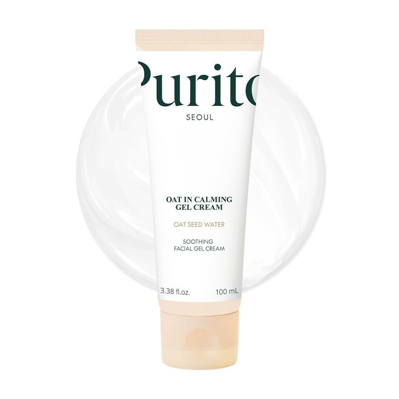 PURITO Oat Calming Gel Cream | Face Moisturizer for Blemish Calm & Lightweight Hydration | All skin types, sensitive and blemish-prone skin | Non-Comedogenic | Korean Skincare, 100mL, 3.38 fl.oz