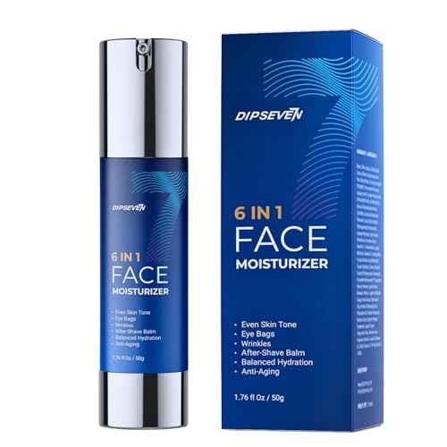 6 in 1 Face Cream for Men: Anti-Aging Mens Moisturizer - Firming Peptide & Hyaluronic Acid & Squalane - Wrinkles Cream Eye Bag Treatment for Men