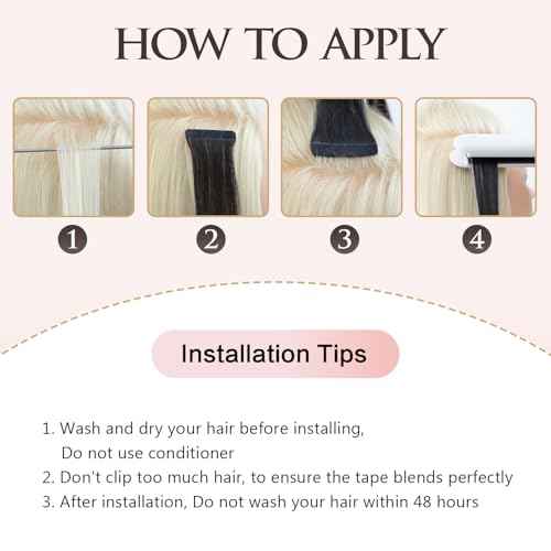 Hair Extensions Real Human Hair Tape in Omber Off Black/Middle Brown 22 inches 20pcs 50g/pack Straight Seamless Weft Skin Hair Tape in Extensions(22 inches #T1b-4)