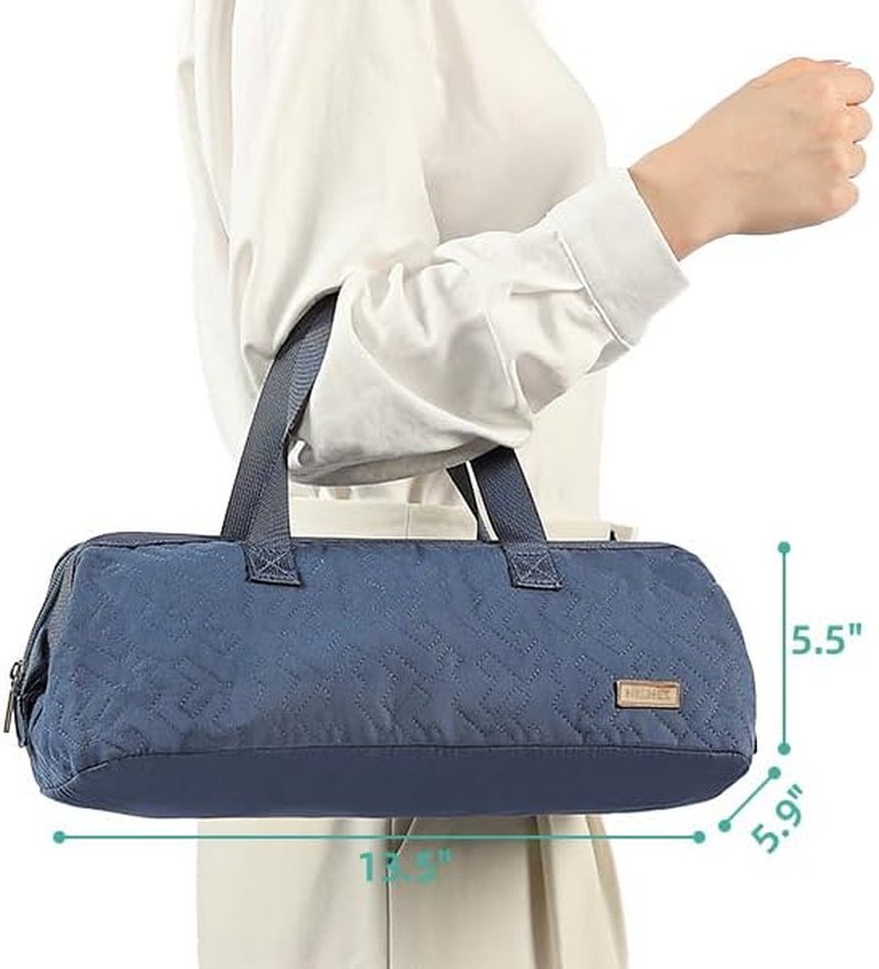 NISHEL Hair Tools Travel Bag - Portable Organizer for Hair Dryer & Curling Iron | Aegean Blue