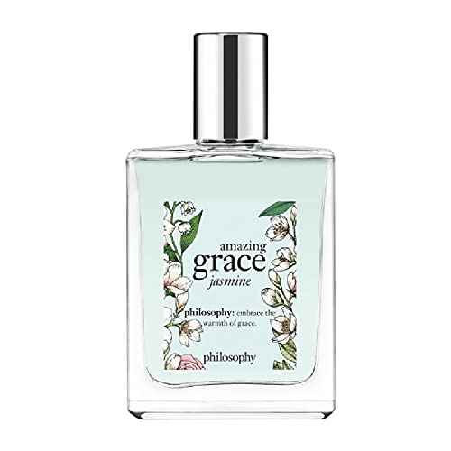 philosophy amazing grace jasmine eau de toilette - alluring & sensual women's perfume - with notes of bergamot & musk - long lasting fragrance - 2 fl oz