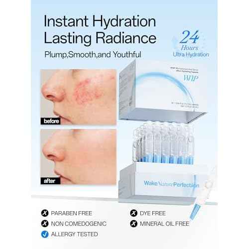 WNP Hyaluronic Acid Serum 3% for Face with 4D Multi-Layer Hydration | Ultra Hydrating Anti-Aging Serum | Moisturizer for Dry & Sensitive Skin | Pre-Makeup Skincare | Single-Use Vials 100PCS