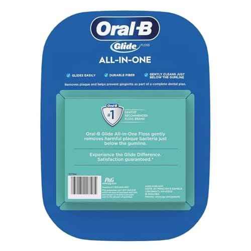 Oral-B Glide Mint All-in-One Dental Floss, 48 Yards Each (Pack of 6)