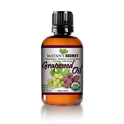 USDA Certified Organic GRAPESEED Oil Anti-Aging MOISTURIZER - Facial Cleanser | Unrefined, Cold Pressed | Essential to Reduce Skin Wrinkles and Stretch Marks | Dandruff Remover
