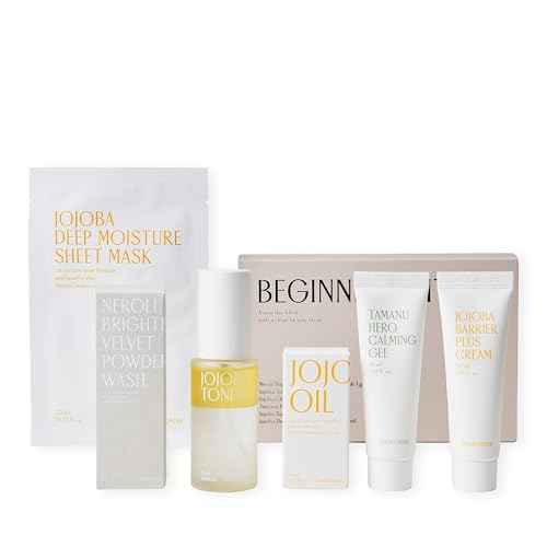 PINKWONDER Beginner Edition Skincare Set | USDA Organic Jojoba Oil | Hydrating & Soothing Routine | Travel Essentials for Women | Korean Skincare Gift