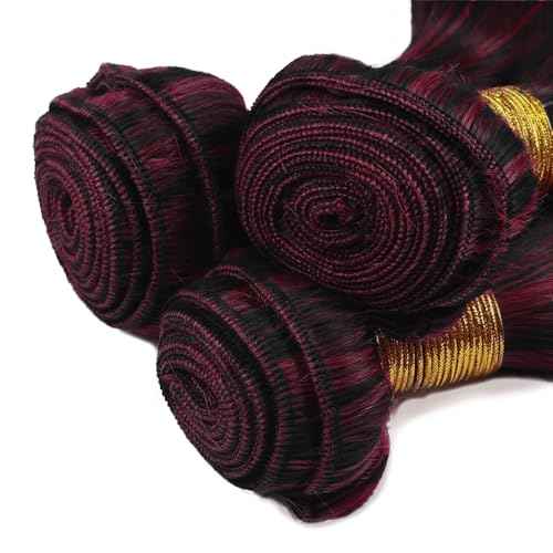 Hair 24 24 24 Inch Highlight Bundle P1B99J Straight Human Hair Bundles Fb99J Wine Red Bundles Two Tone Black And Burgundy Bundle 300G