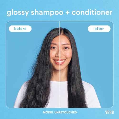 VERB Glossy Shampoo ? Cleanses + Adds High Shine for Thick to Coarse Hair ? Vegan, No Parabens or Harmful Sulfates