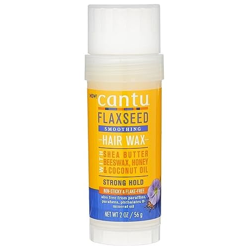 Cantu Flaxseed Smoothing Hair Wax with Shea Butter, Beeswax, Honey & Coconut Oil 2 oz