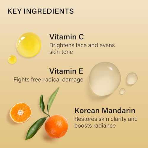 Melixir Mandarin Vitamin CE Hydration Cream, Niacinamide & Panthenol, Vitamin Capsules for Skin Radiance & Uneven Tone, Daily Face Moisturizer for Dry and Dull Skin, Korean Skincare (1.0 fl.oz./30ml)
