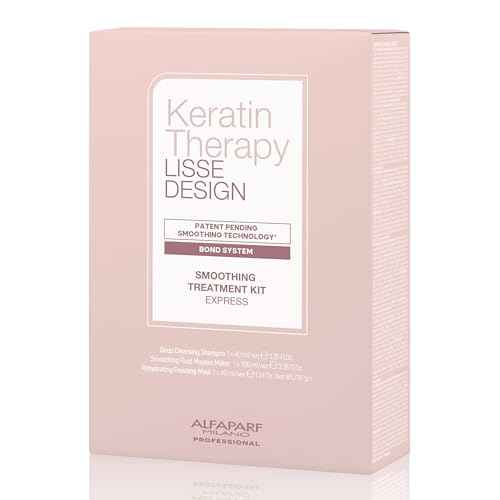 ALFAPARF MILANO Home Keratin Hair Treatment - Lisse Design Express Brazilian Hair Straightening and Smoothing - Formaldehyde Free - Sulfate Free