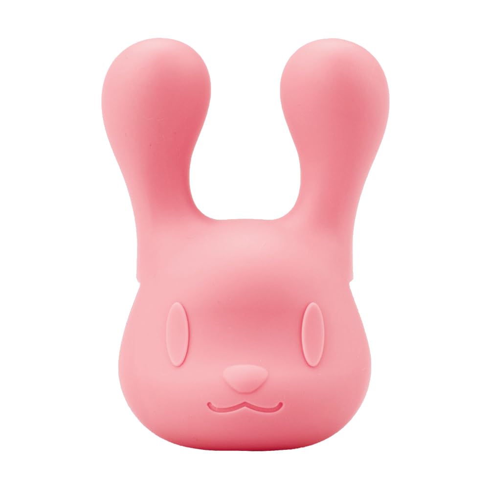 Fourfeet Bunny Shower Head Holder Clip ㅣ Durable Silicone Grip for Bathroom ㅣ Made in Korea ㅣ Secure and Non-Slip Mount for Handheld Showers ㅣ Easy to Install for All Ages - Pink