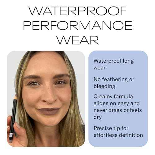 MOB Beauty Smooth Precision Waterproof Lip Liner M159 Cool-Toned Taupe ? Long-Wearing, Glide-On Formula with 100% Natural Ingredients, Vegan and Cruelty-Free, Plastic-Free Formula and Packaging