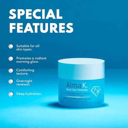 Alma K Nourishing Night Cream - Face Cream for All Skin Types - Facial Moisturizer with Dead Sea Minerals - Face Moisturizer for Women - 1.7 oz