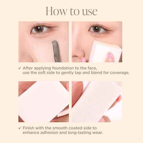 Piccasso Makeup Sponges for Foundation 20P ? Latex Square Sponges for Face Makeup, Long-Lasting Sponges with Coating Surface, Ideal for High-Adherence & Hygienic Daily Use