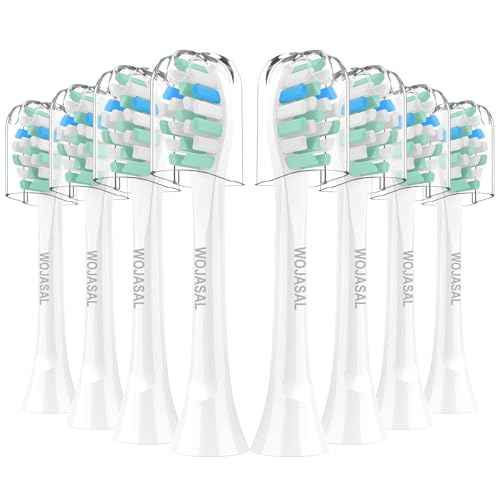 Replacement Brush Heads Compatible with Philips SoniCare Electric Toothbrushes, Dupont Bristles for Effective Cleaning, Snap-on System, 8 Pack, White