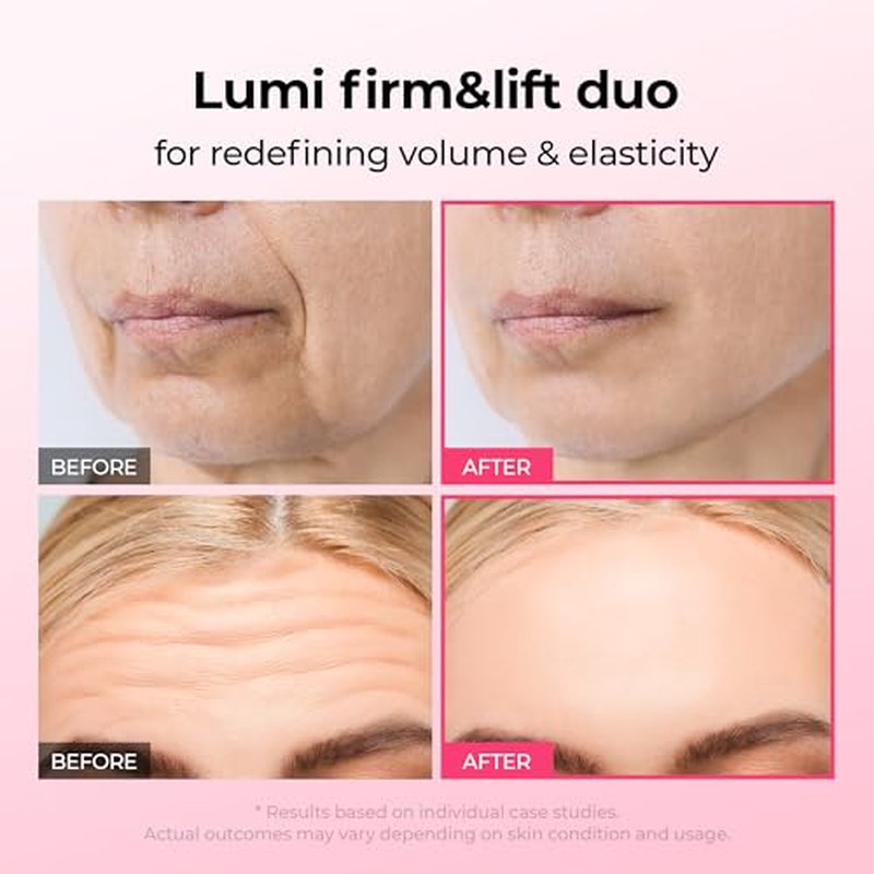 Lumi Firm & Lift Duo - Korean Collagen Firming Serum & Plumping Ampoule | Cyano Pink Spicule & Picotonic Shot