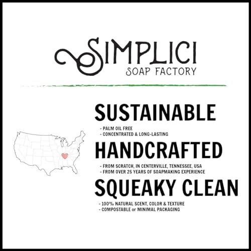 Simplici Cinnamon Orange Natural Soap (smooth + pure essential oils) 6 Bar Value Bag. Palm Free.