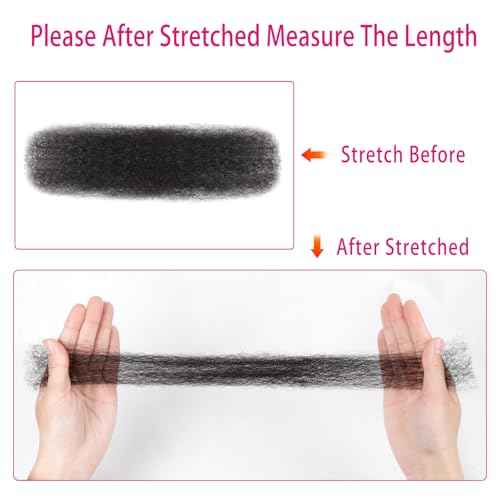 Afro Kinkys Bulk Human Hair For Braiding Afro Kinky-Curly Human Hair Bulk For Mini Twist Hair 22Inchs 50g/pack Bulk Human Braiding Hair For Micro Locs Extensions (1B, 22Inchs,50g/pack)