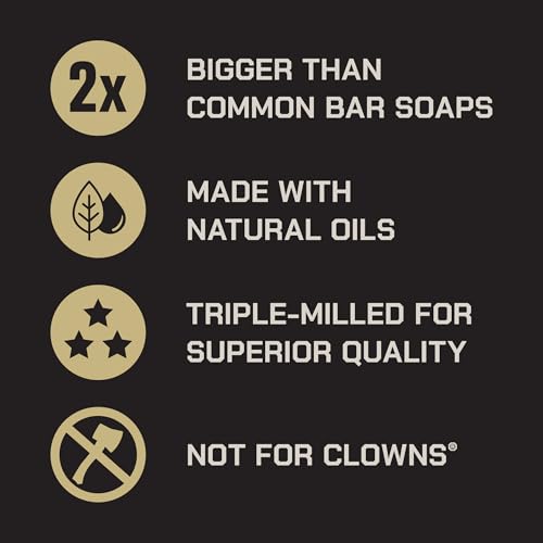 Duke Cannon Naval Diplomacy Big Brick Soap Bar 10 oz - Ocean Air + Mandarin Scent, Triple Milled Long-Lasting Natural Soap, Large Men¡¯s Bar, Supports U.S. Veterans, 4 Pack