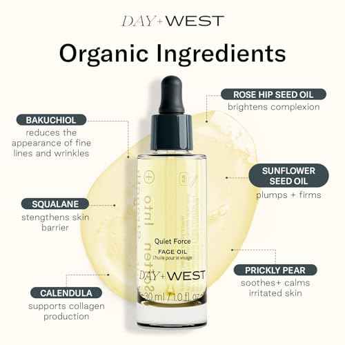 Hydrating Face Oil for Women, 30ml Rosehip and Squalane Oil for Face for Smooth and Sensitive Skin, Moisturizing and Hydrating Vitamin C, Natural Oils, Essential Oils for Skin Care and Gua Sha Use
