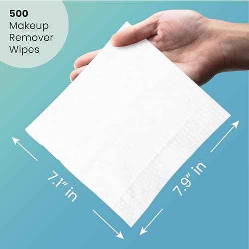 Travel Well Non-Woven Makeup Remover Wipes - Bulk Makeup Wipes Individually Wrapped & Travel Essentials - Aloe Infused Facial Cleansing - Pack of 500, Fresh Scent & Alcohol Free