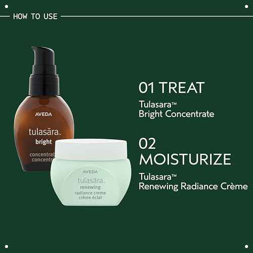 Aveda Tulasara Bright Concentrate | Brightening Serum with Licorice Root & Vitamin C | Visibly Evens Skin Tone Over time | 97% Naturally Derived*, 1 Fl Oz